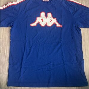 Kappa Blue Tee with Red and White Logo